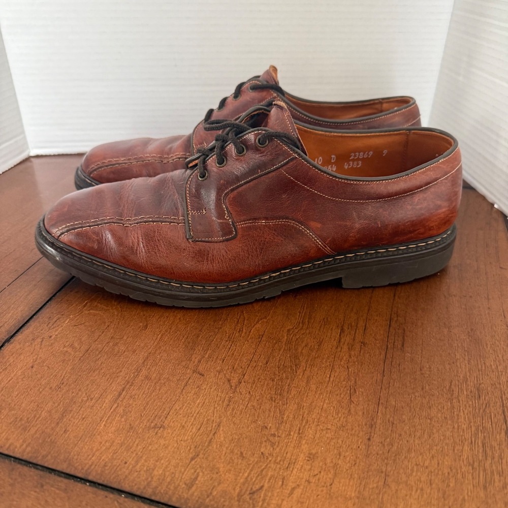 Allen Edmonds Mapleton Brown Leather Split Toe Derby Shoes 7954 Mens 10 D USA